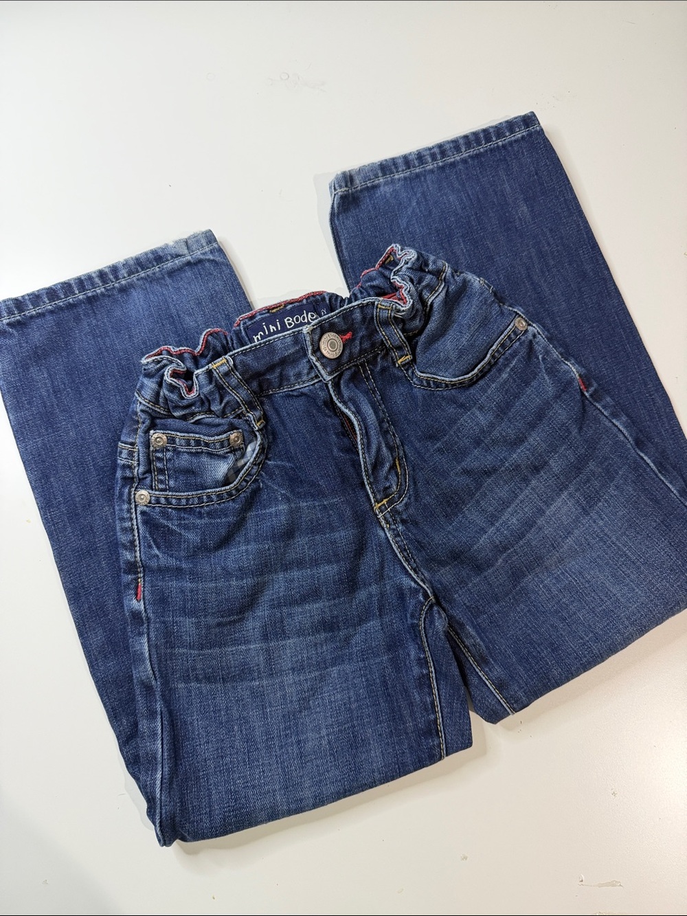 Mini Boden Blue Elastic Waist Kids Jeans size 6